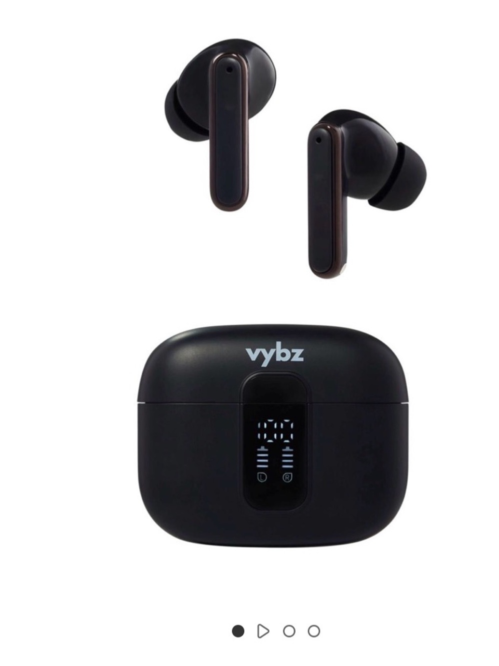 VYBZ Pro Wireless ANC Earbuds w/LED Display